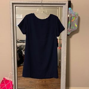 Lulus-Navy Blue Shift Dress